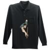 Long Sleeve Silk Touch Polo with Pocket Thumbnail