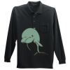 Long Sleeve Silk Touch Polo with Pocket Thumbnail