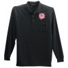 Long Sleeve Silk Touch Polo with Pocket Thumbnail