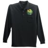 Long Sleeve Silk Touch Polo with Pocket Thumbnail