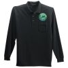 Long Sleeve Silk Touch Polo with Pocket Thumbnail