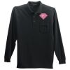 Long Sleeve Silk Touch Polo with Pocket Thumbnail