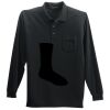 Long Sleeve Silk Touch Polo with Pocket Thumbnail